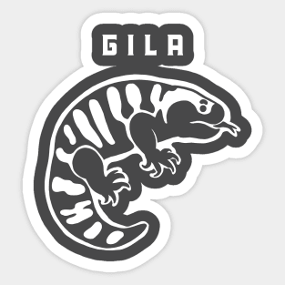 Gila, Mexican beaded lizards. Stylized art for reptile fans Sticker